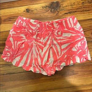 Lilly Pulitzer Pink Shorts with Tropical Design
